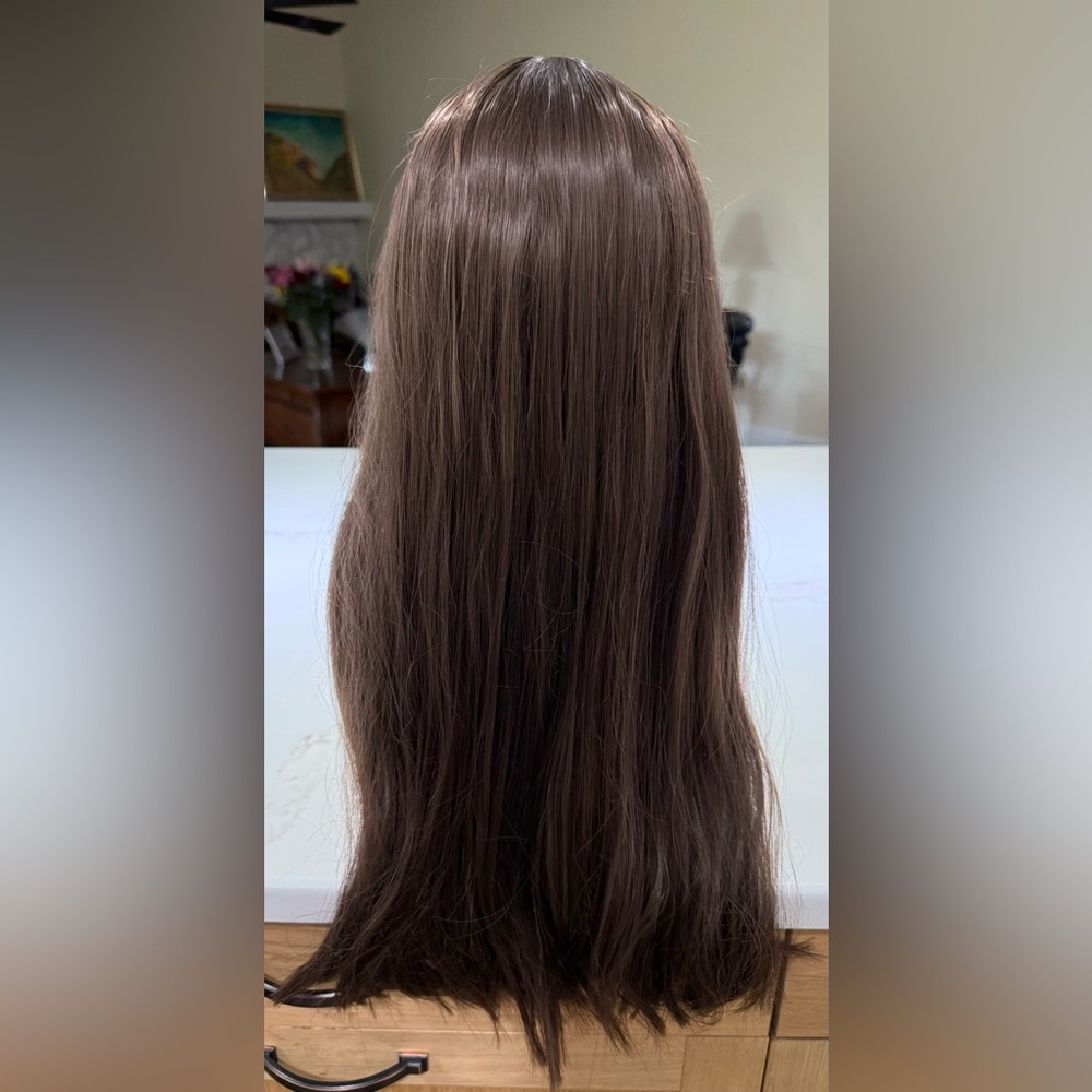 HAIR, 22” Straight with Bangs, Center Part, Brown - Picture 6 of 13